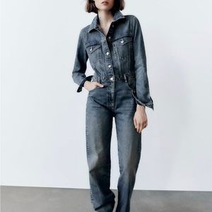 Zara TRF denim jumpsuit